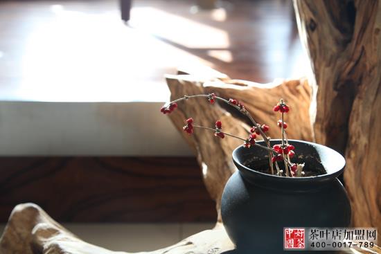茶饰摆件--一点美点缀的茶社茶社--茶艺花插1